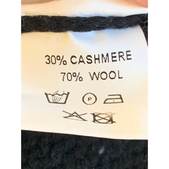 Lis Lareida Cashmere/Wool Pullover Sweater Long Sleeve Black Size Small - Picture 4 of 5